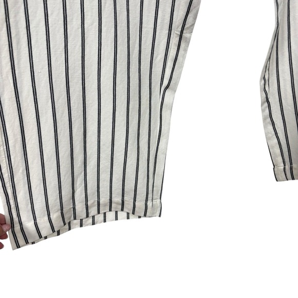 J.Jill Linen Pants Womens Plus Size White Blue Striped Straight Leg Size 20 NEW - Picture 4 of 12